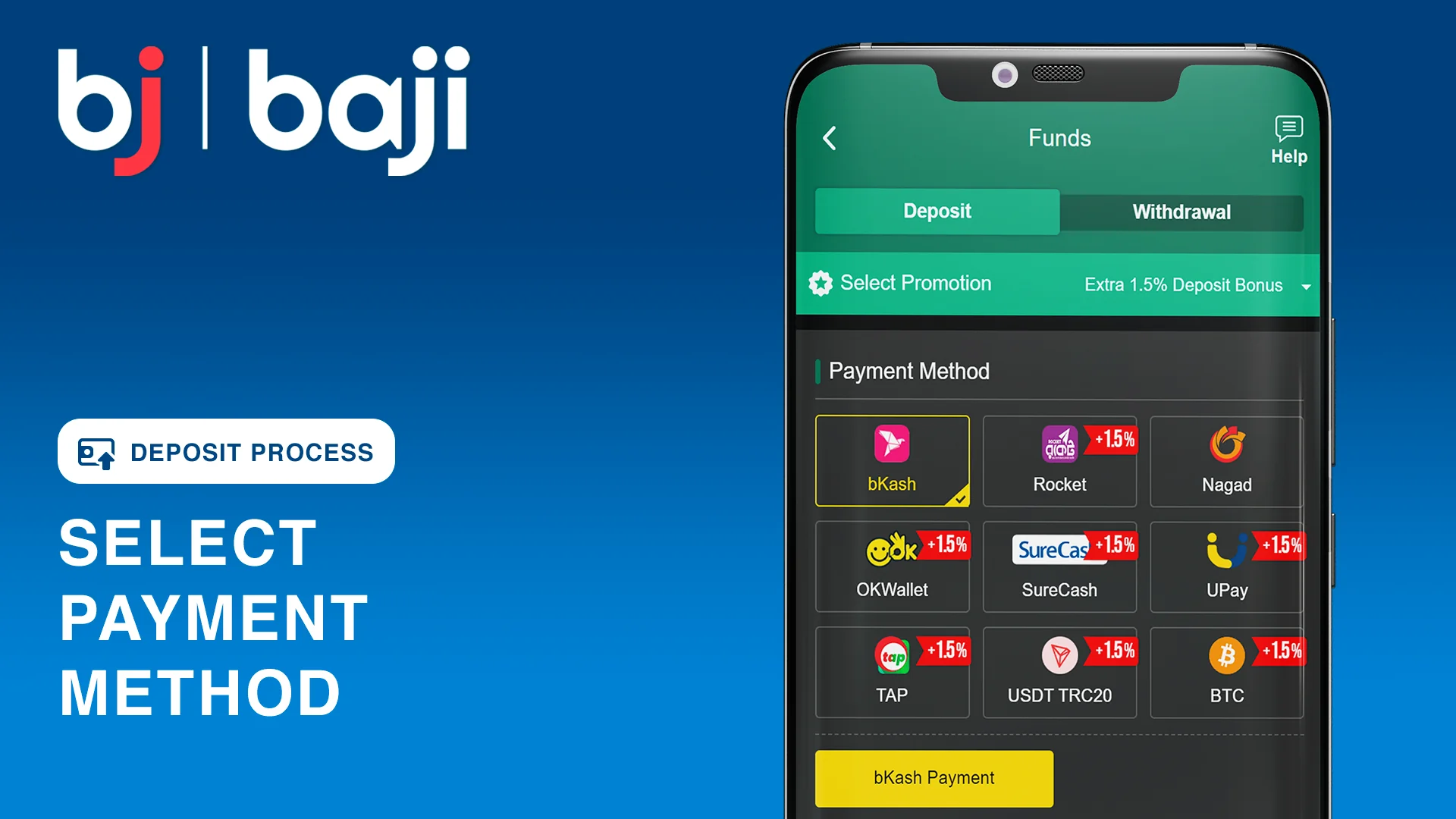 Select Preferable Payment Method - Baji Bangladesh