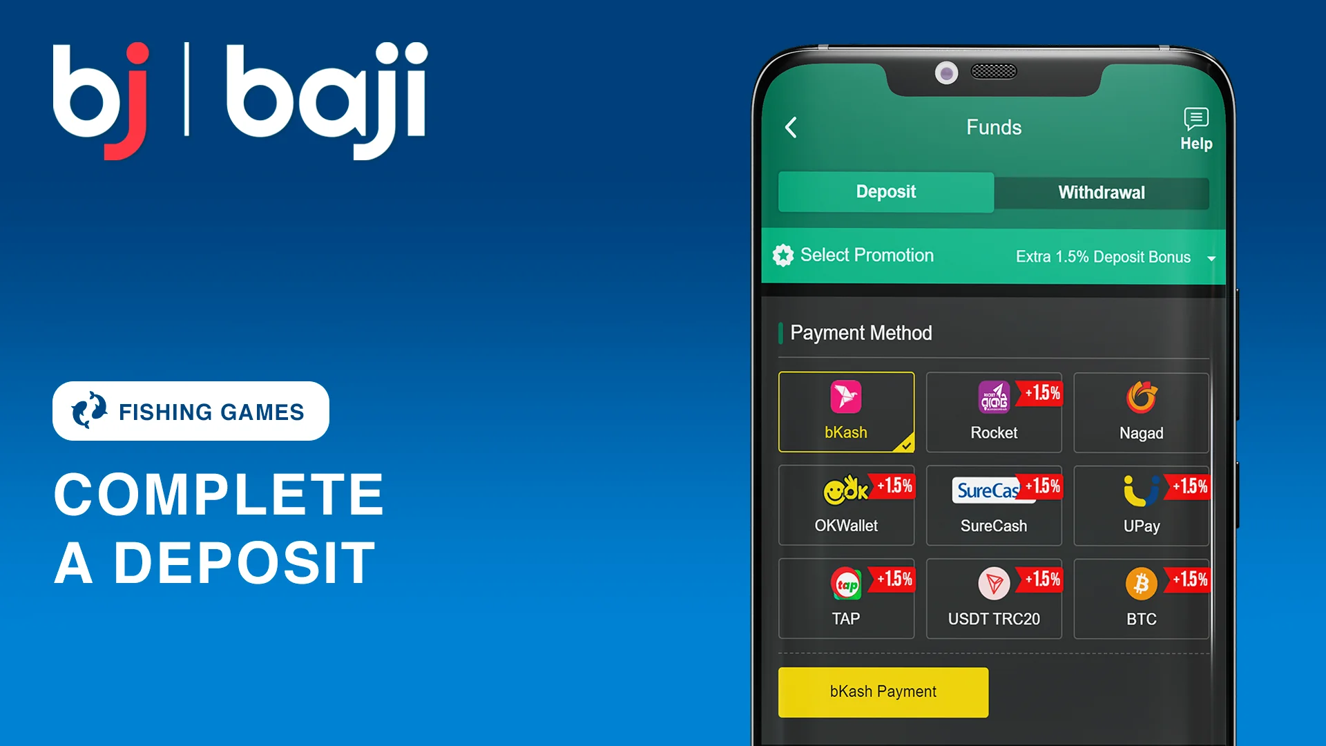 Complete a Deposit - Baji Bangladesh